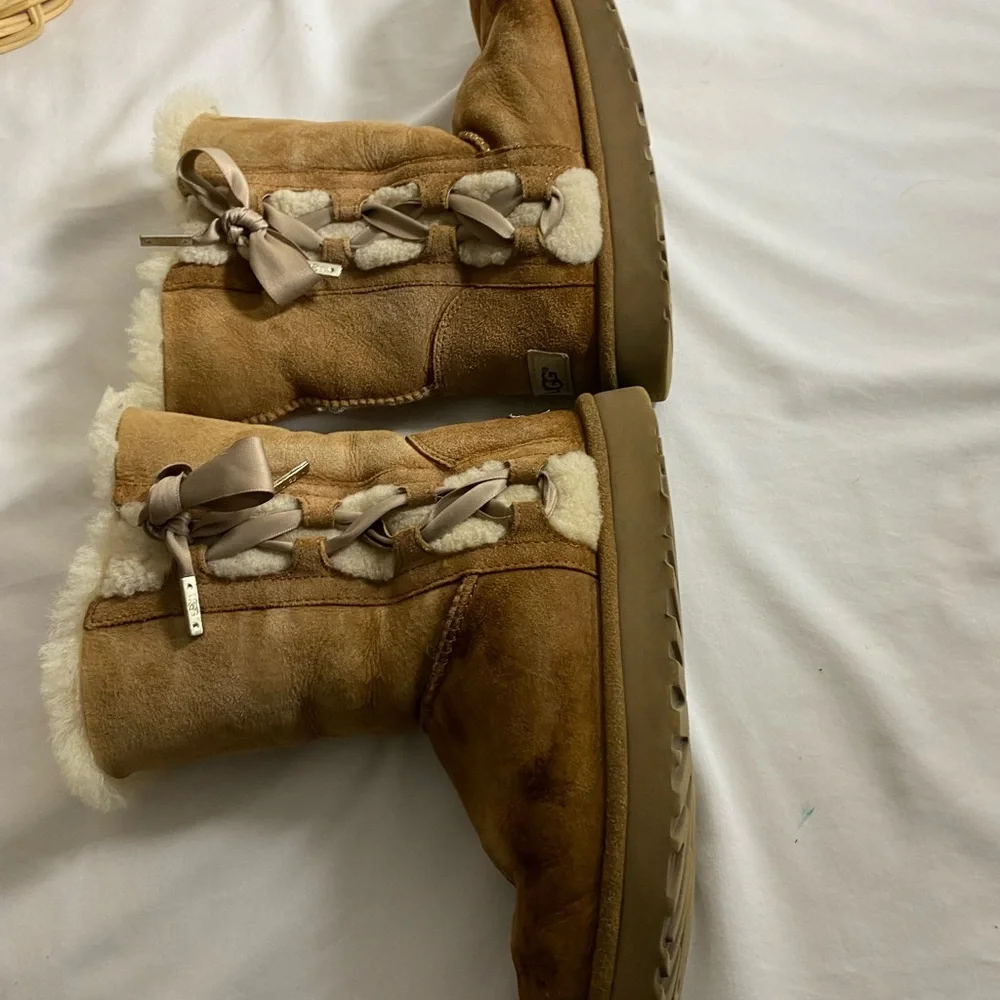 UGG Boots Pala Corset‎ RibbonTan Boots 8